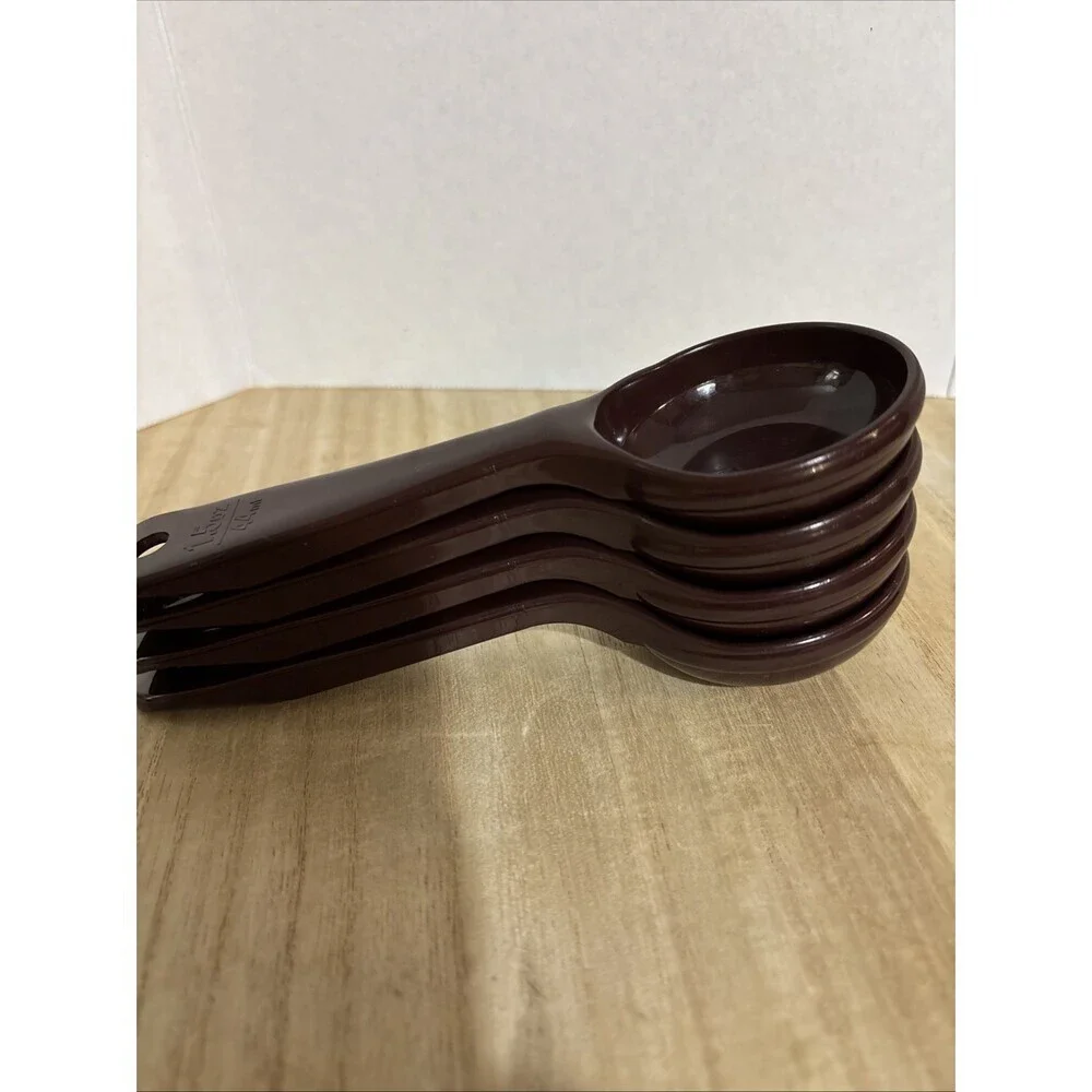 Lot of 4 Carlisle 492201 Measure Miser 1.5 Oz. Portion Control Spoon 44ml Brown